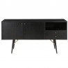 Buffet 2 portes 2 tiroirs placage chene noir , Gamme verona