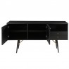 Buffet 2 portes 2 tiroirs placage chene noir , Gamme verona