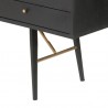 Buffet 2 portes 2 tiroirs placage chene noir , Gamme verona