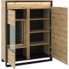 Buffet haut avec porte vitree et led , Gamme sven