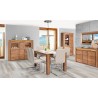 Buffet en chêne, 2 portes vitrées, 4 portes, éclairage led, Gamme boston