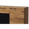 Buffet en chêne, 3 portes, 9 rangements, Gamme bari