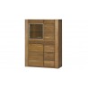 Buffet en chêne, 1 porte vitrée, 4 portes, élairage led, Gamme boston