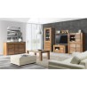 Buffet en chêne, 1 porte vitrée, 4 portes, élairage led, Gamme boston
