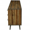 Buffet en bois, 190 cm de longueur, 3 portes, 3 tiroirs, Gamme cusco