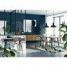 Buffet en bois, 190 cm de longueur, 3 portes, 3 tiroirs, Gamme cusco