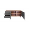 Buffet bas 2 portes, 3 tiroirs, Gamme abys