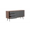 Buffet bas 2 portes, 3 tiroirs, Gamme abys