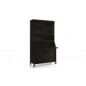 Buffet en bois mindi, 5 porte vitrées, 6 tiroirs, Gamme boston