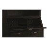 Buffet en bois mindi, 5 porte vitrées, 6 tiroirs, Gamme boston