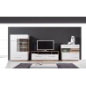 Buffet en bois, 1 porte, 1 porte vitrée, 1 tiroir, Gamme mya