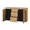 Buffet en bois, 2 portes , 3 tiroirs, Gamme naples