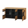 Buffet en bois, 3 portes vitrées, Gamme naples