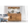 Buffet en chêne, 4 tiroirs, 2 portes, Gamme palerme