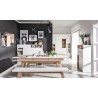 Buffet en bois mélaminé 3 niches, 1 tiroir, 3 portes, Gamme rimini