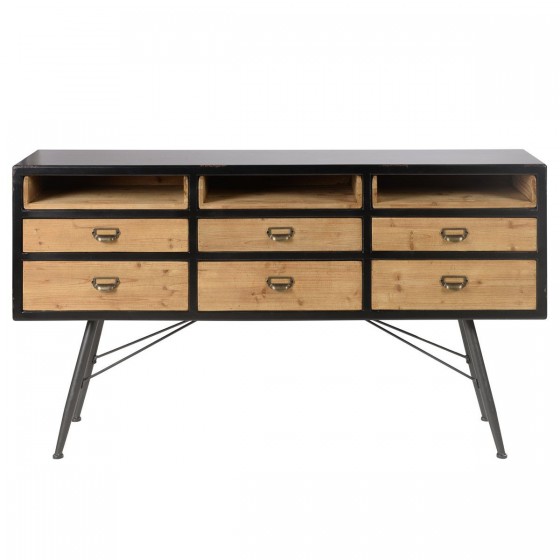 Buffet haut 6 tiroirs, 3 niches, Gamme high