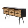 Buffet haut 6 tiroirs, 3 niches, Gamme high
