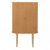 Buffet haut 2 portes coulissantes chêne naturel, Gamme pure