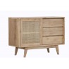 Buffet en teck massif 1 porte / 3 tiroirs, Gamme archi