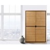 Buffet haut en teck massif 4 portes, Gamme dynamic