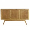 Buffet en teck massif 2 portes coulissantes 3 tiroirs, Gamme fiftees
