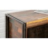 Buffet en teck recyclé marron, 2 portes, 3 tiroirs, Gamme atelier
