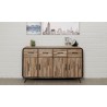Buffet en teck recyclé, 4 portes, 4 tiroirs, Gamme avenue