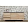 Buffet en chêne, 2 portes, 3 tiroirs, Gamme Ismail