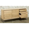 Buffet en chêne, 2 portes, 3 tiroirs, Gamme milan