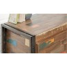 Buffet en teck recyclé, 2 portes, 3 tiroirs, Gamme atelier