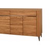 Buffet, 4 portes 2 tiroirs,  pied et insert en métal, couleur chêne miel, Gamme LATINA