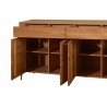 Buffet, 4 portes 2 tiroirs,  pied et insert en métal, couleur chêne miel, Gamme LATINA