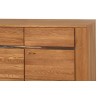 Buffet, 3 portes 3 tiroirs,  pied et insert en métal, couleur chêne miel, Gamme LATINA
