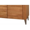 Buffet, 3 portes 3 tiroirs,  pied et insert en métal, couleur chêne miel, Gamme LATINA