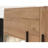 Buffet, haut, 2 portes semi  vitrée et 8 niches, couleur chêne, Gamme TutaBois