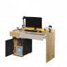 Bureau enfant 120cm, 1 tiroir et 1 porte, avec LED, Gamme CUBE