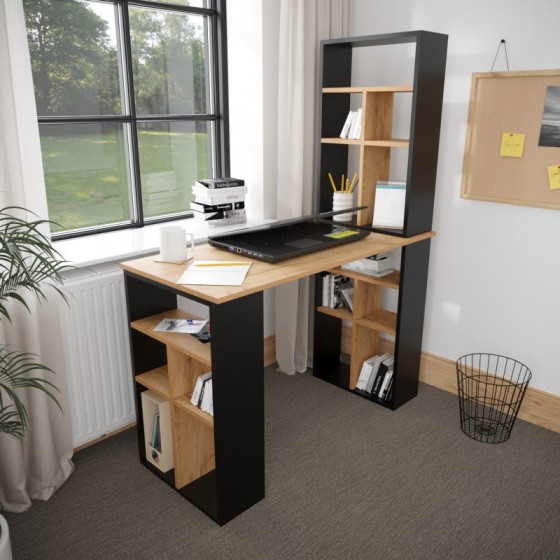BUREAU GAIN DE PLACE 15 NICHES DE RANGEMENT , GAMME MODULO