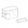 Bureau 1 tiroir et niches rangement , Gamme office