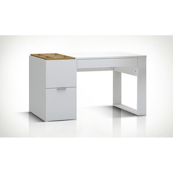 Bureau en bois stratifié blanc, Gamme rimini