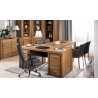 Bureau facade en chêne, 3 tiroirs, 1 porte, Gamme boston