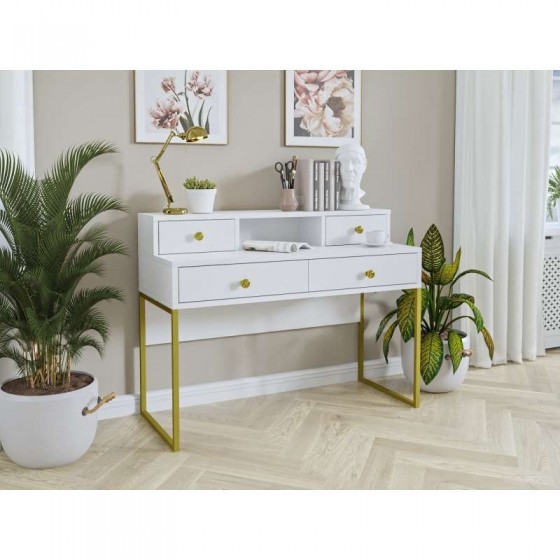 Bureau 4 tiroirs et 1 niche, Gamme Cloe