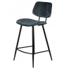 Chaise plan de travail velours gris bleu, Gamme lizzy