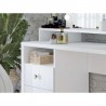 Coiffeuse 3 tiroirs et 1 niche,  couleur blanc, Gamme Diva