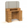 Coiffeuse en hêtre, 6 tiroirs, 1 porte, 1 miroir, Gamme burgos
