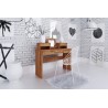 Coiffeuse en hêtre, 5 tiroirs, 1 miroir, Gamme lancy