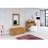 Coiffeuse en hêtre, 5 tiroirs, 1 miroir, Gamme lancy