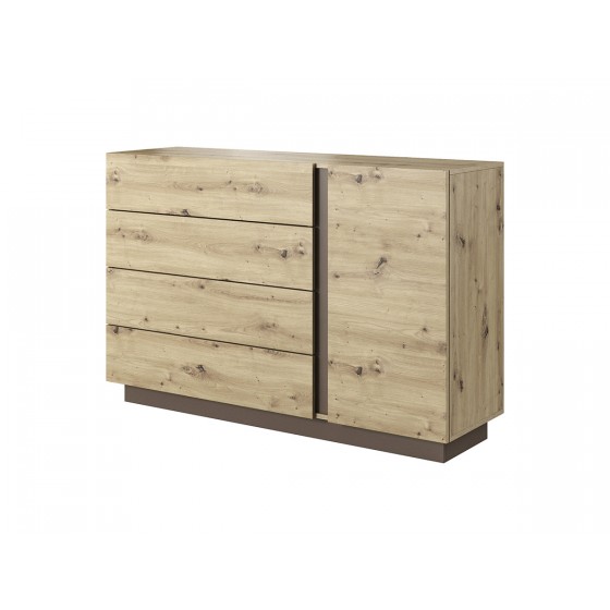 Commode 4 tiroirs et 1 porte , Gamme siena