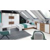 Commode en bois, 4 tiroirs, 2 portes, Gamme davos