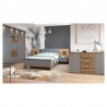 Commode en bois, 4 tiroirs, 2 portes, Gamme davos