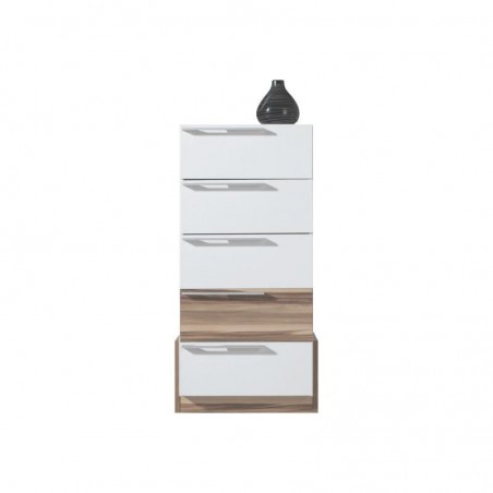 Commode en bois, 5 tiroirs, Gamme mya